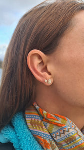 Flakes earstuds in silver