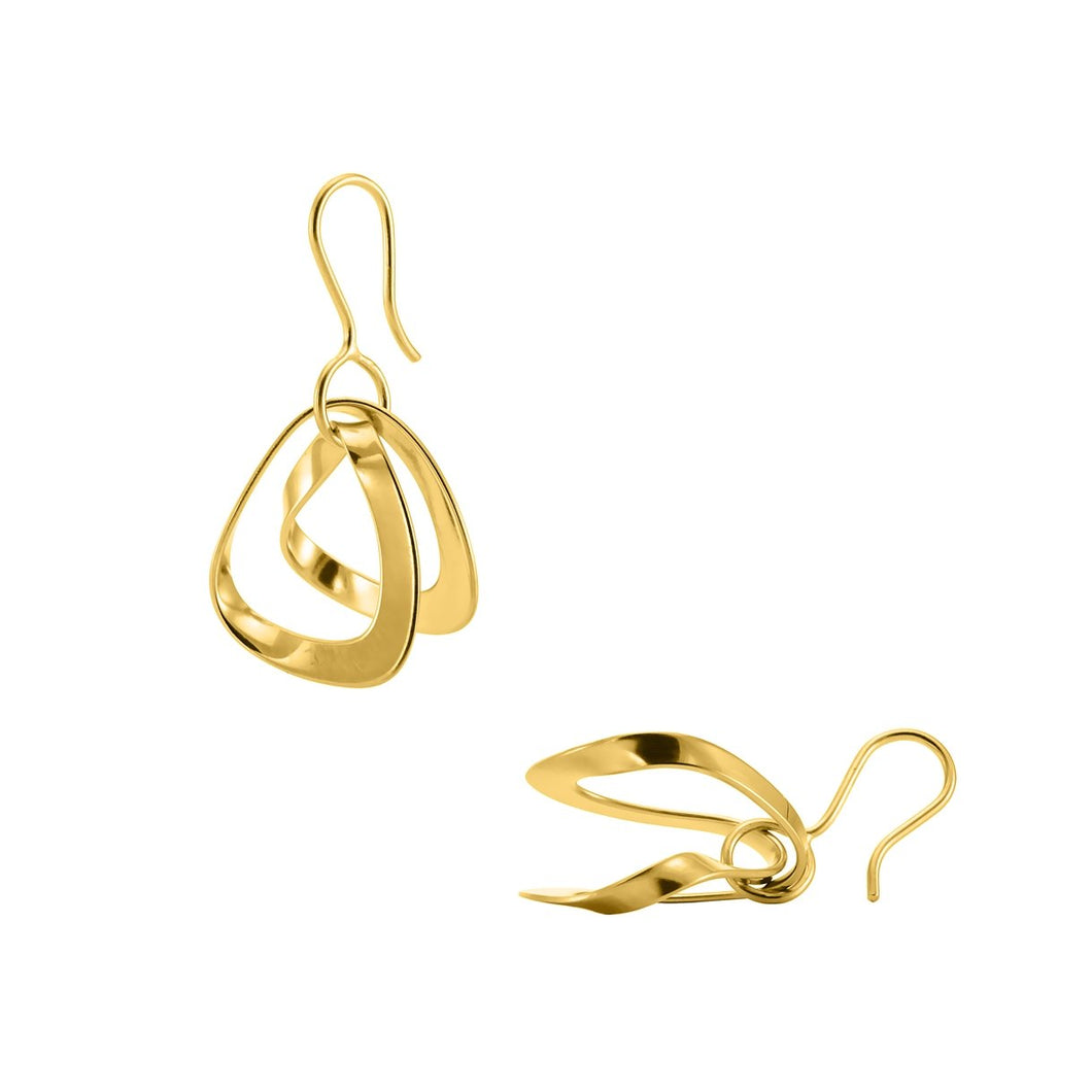 Loop earhangers gold plated silver